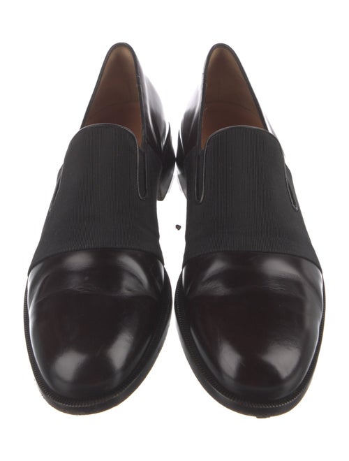 Dries Van Noten Leather Grosgrain Trim Loafers