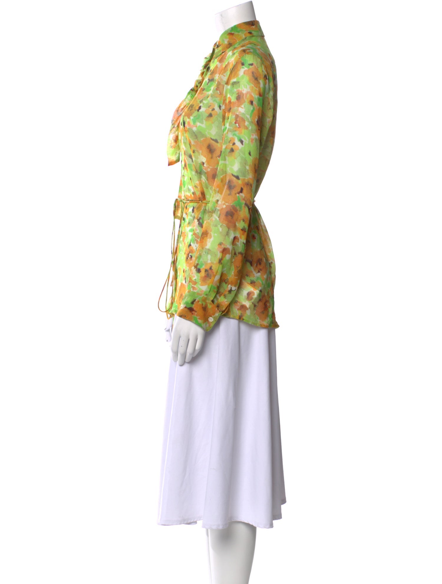 Dries Van Noten Silk Floral Print Blouse w/ Tags