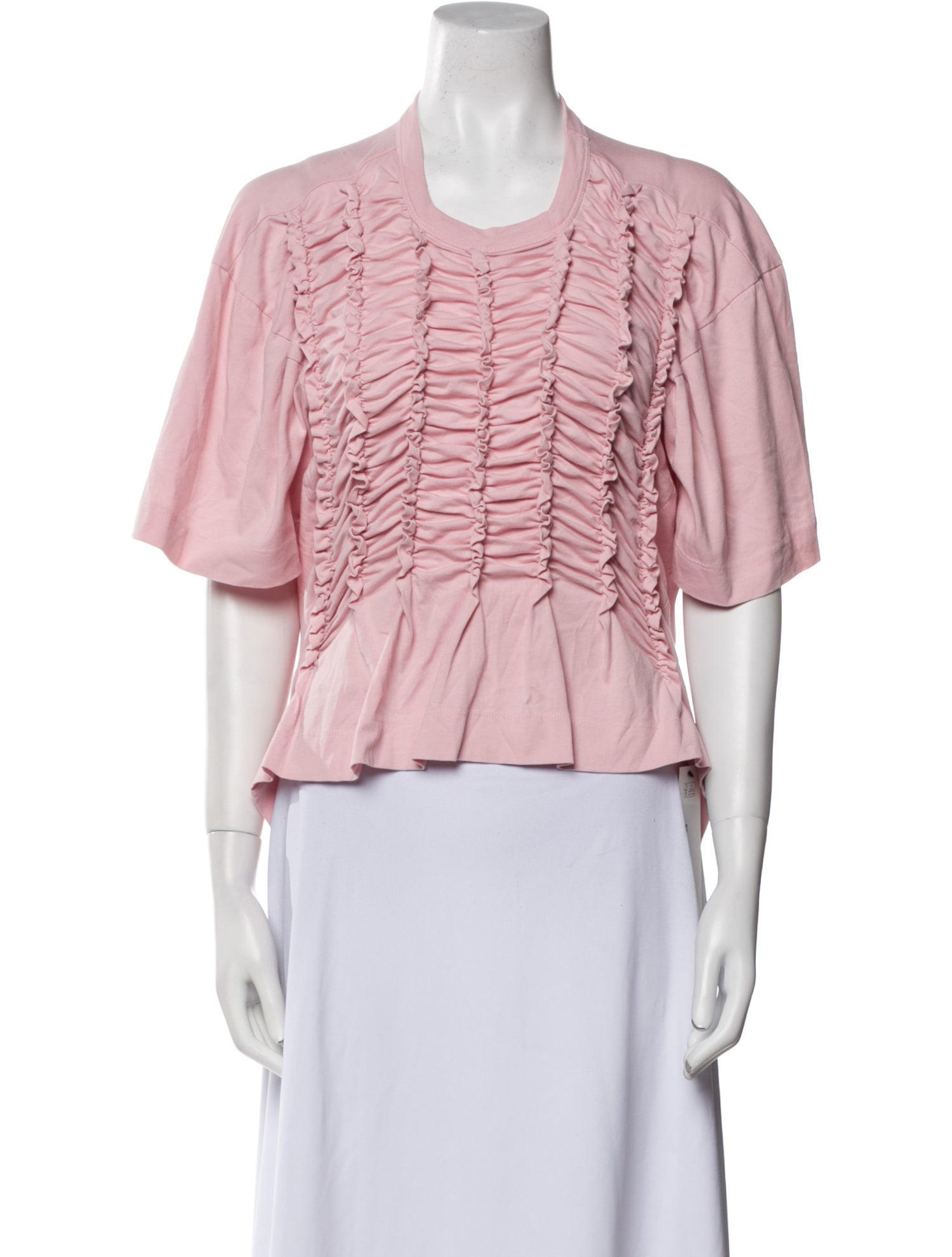 Dries Van Noten Crew Neck Short Sleeve Crop Top