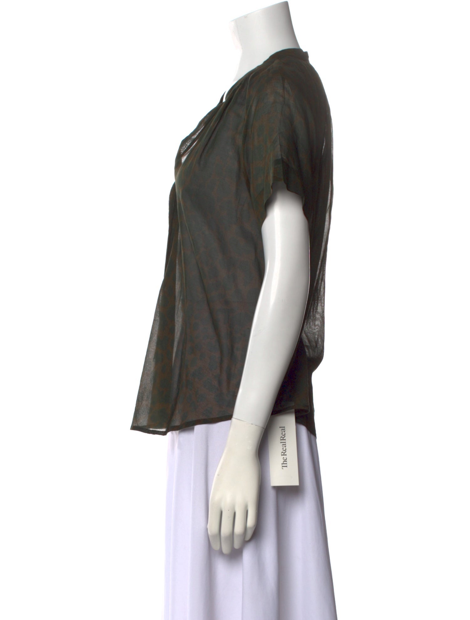 Dries Van Noten V-Neck Short Sleeve Blouse