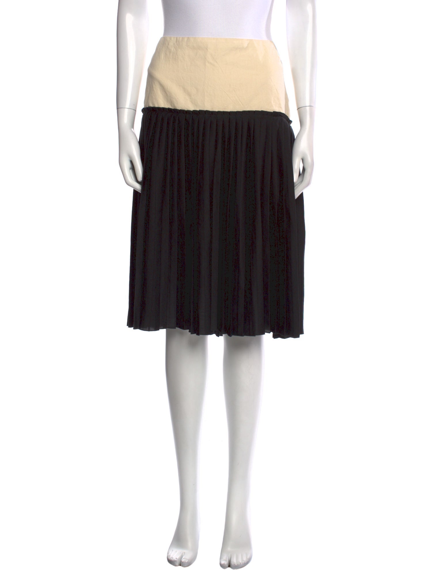 Dries Van Noten Colorblock Pattern Knee-Length Skirt