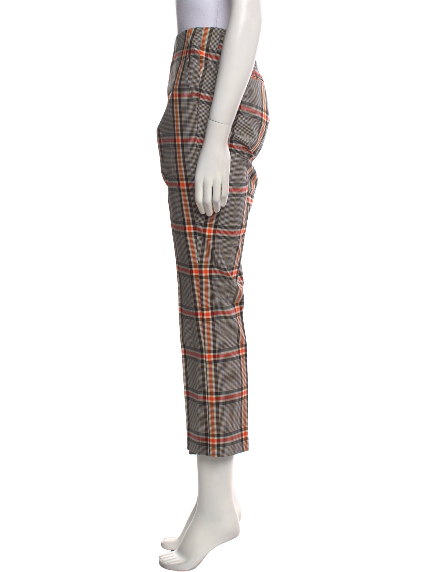 Dries Van Noten Plaid Print Straight Leg Pants