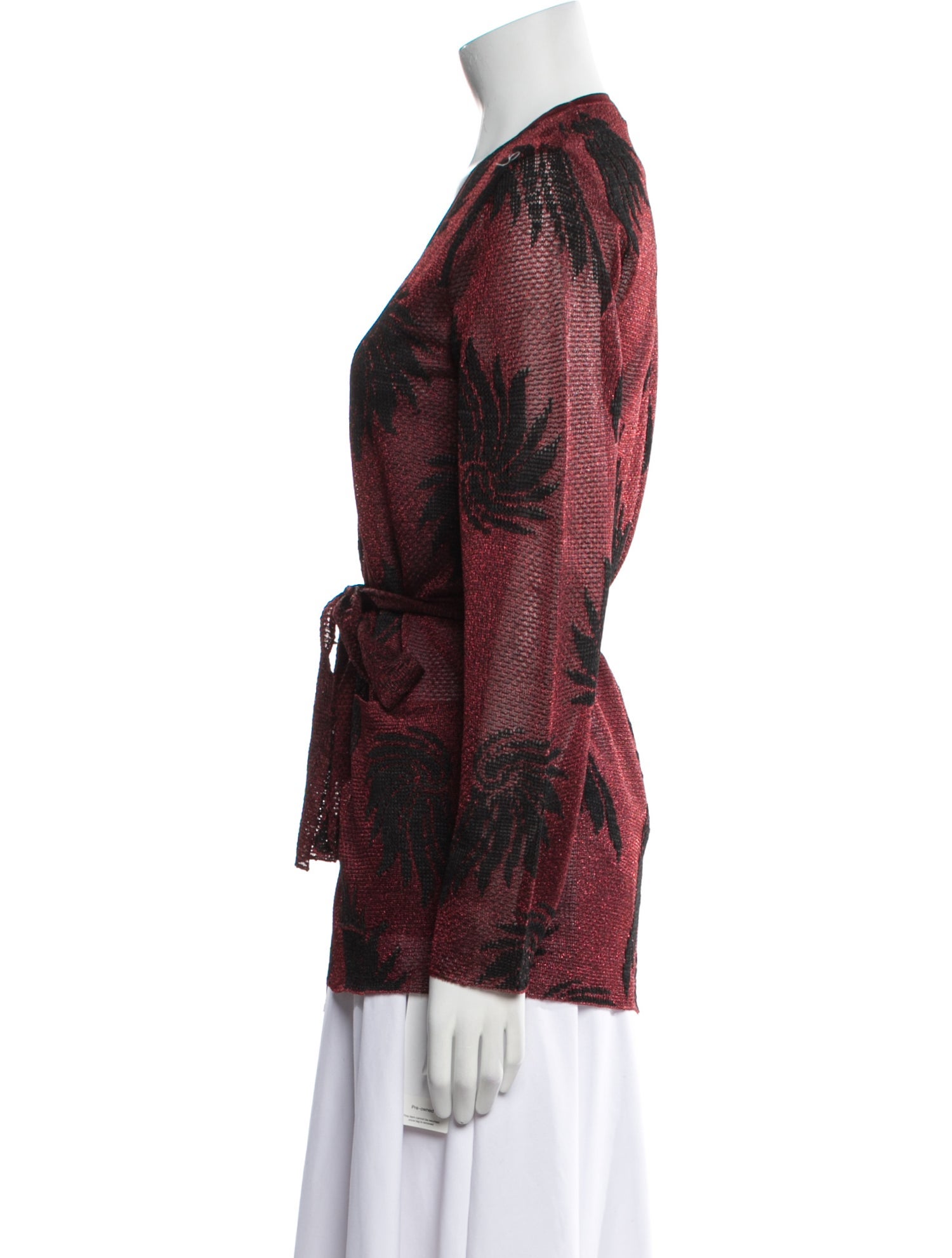 Dries Van Noten Printed V-Neck Sweater