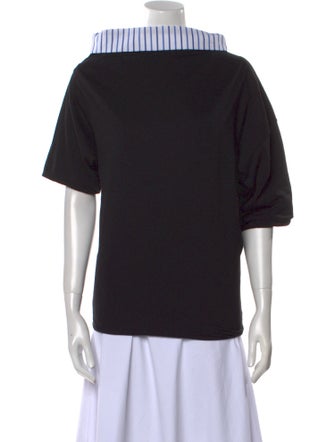Dries Van Noten Bateau Neckline Short Sleeve Top w/ Tags