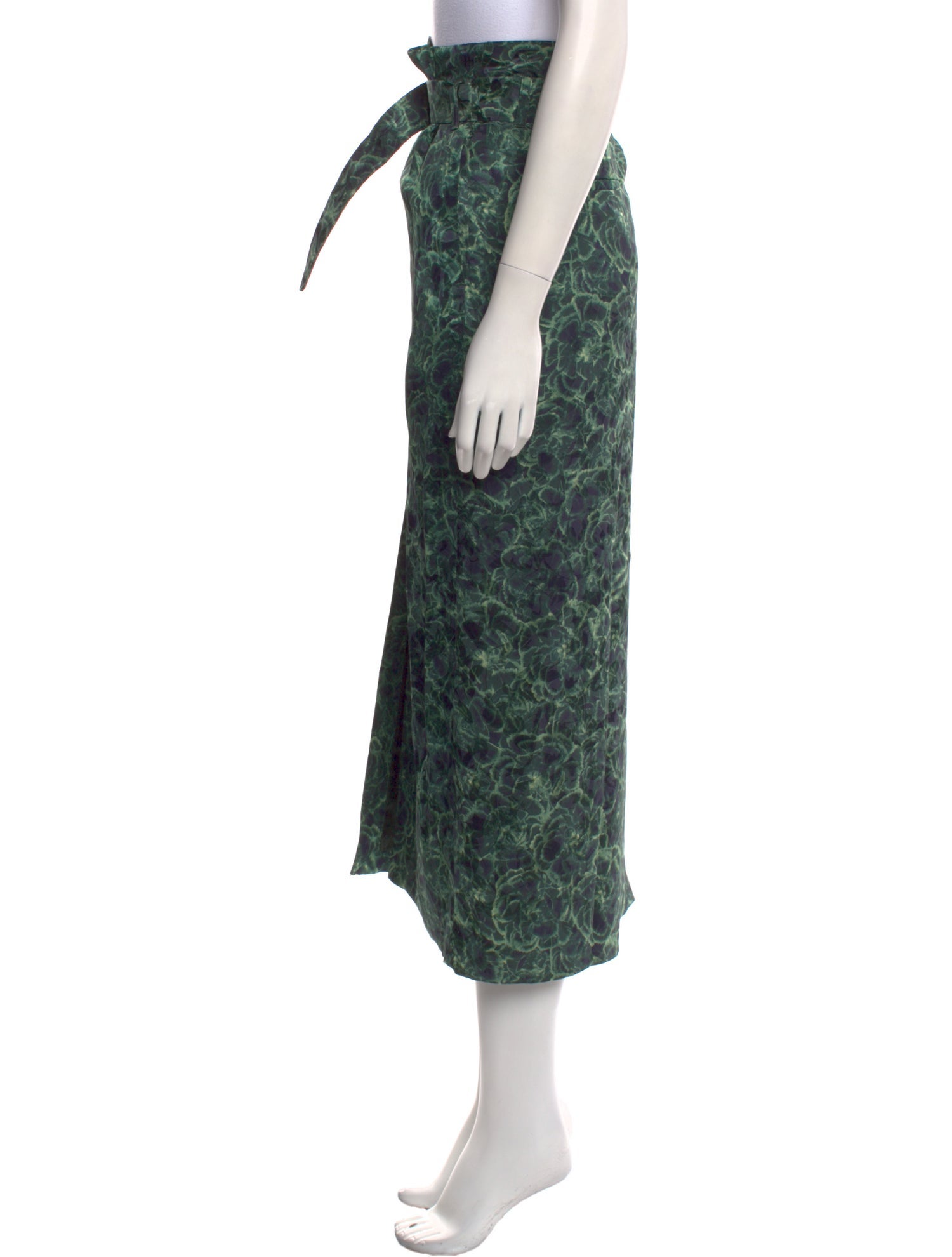 Dries Van Noten Animal Print Midi Length Skirt