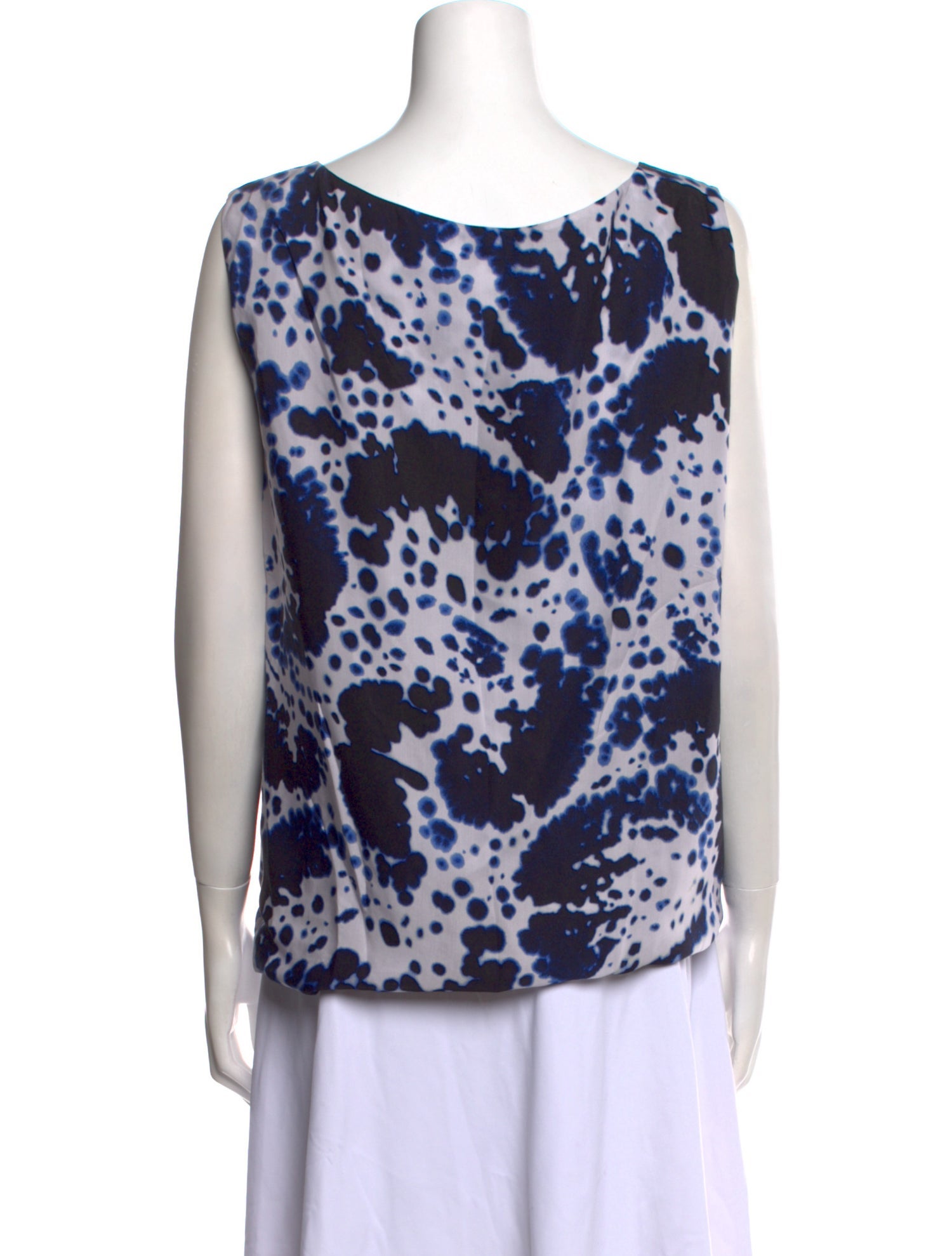 Dries Van Noten Animal Print Scoop Neck Top