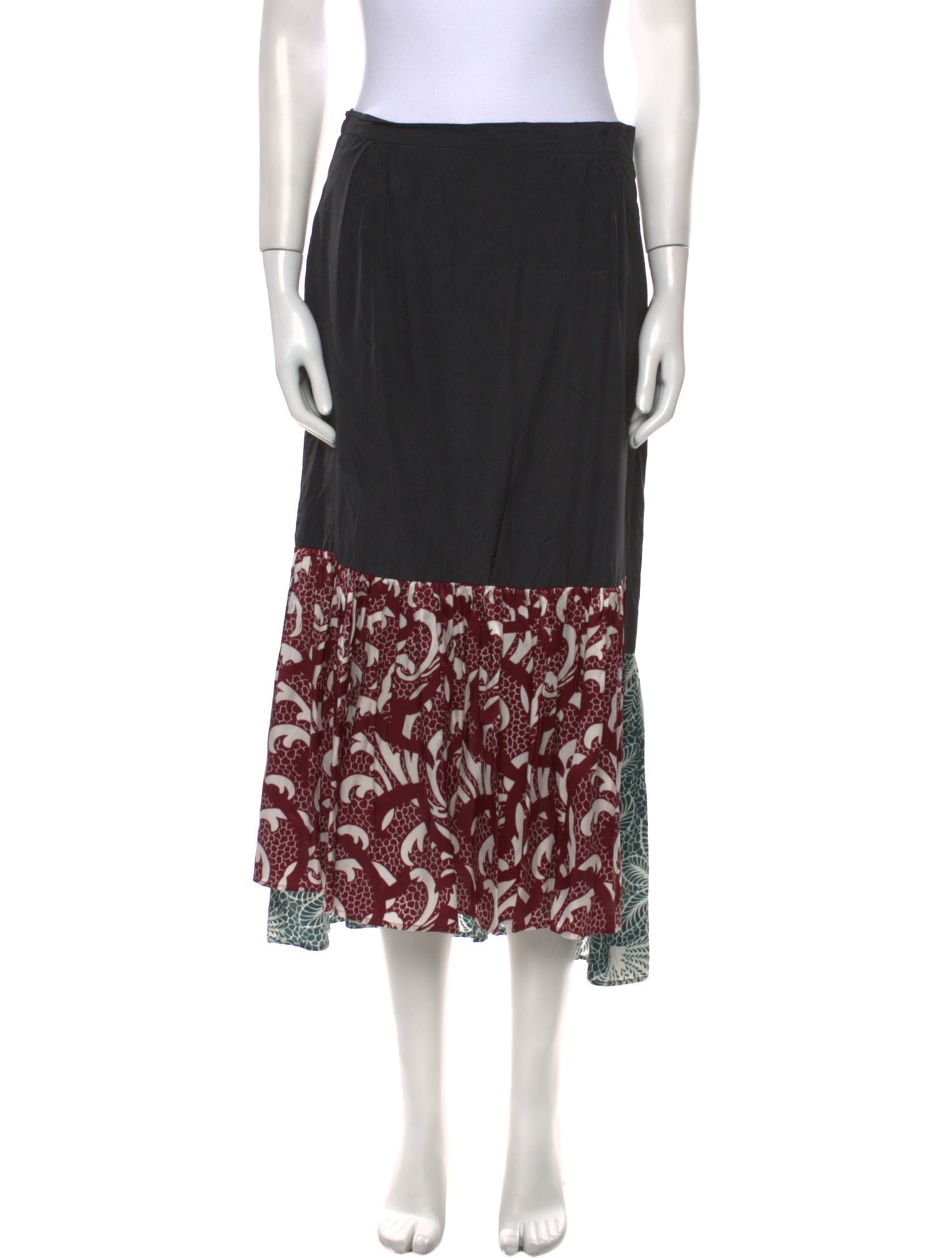 Dries Van Noten Printed Midi Length Skirt