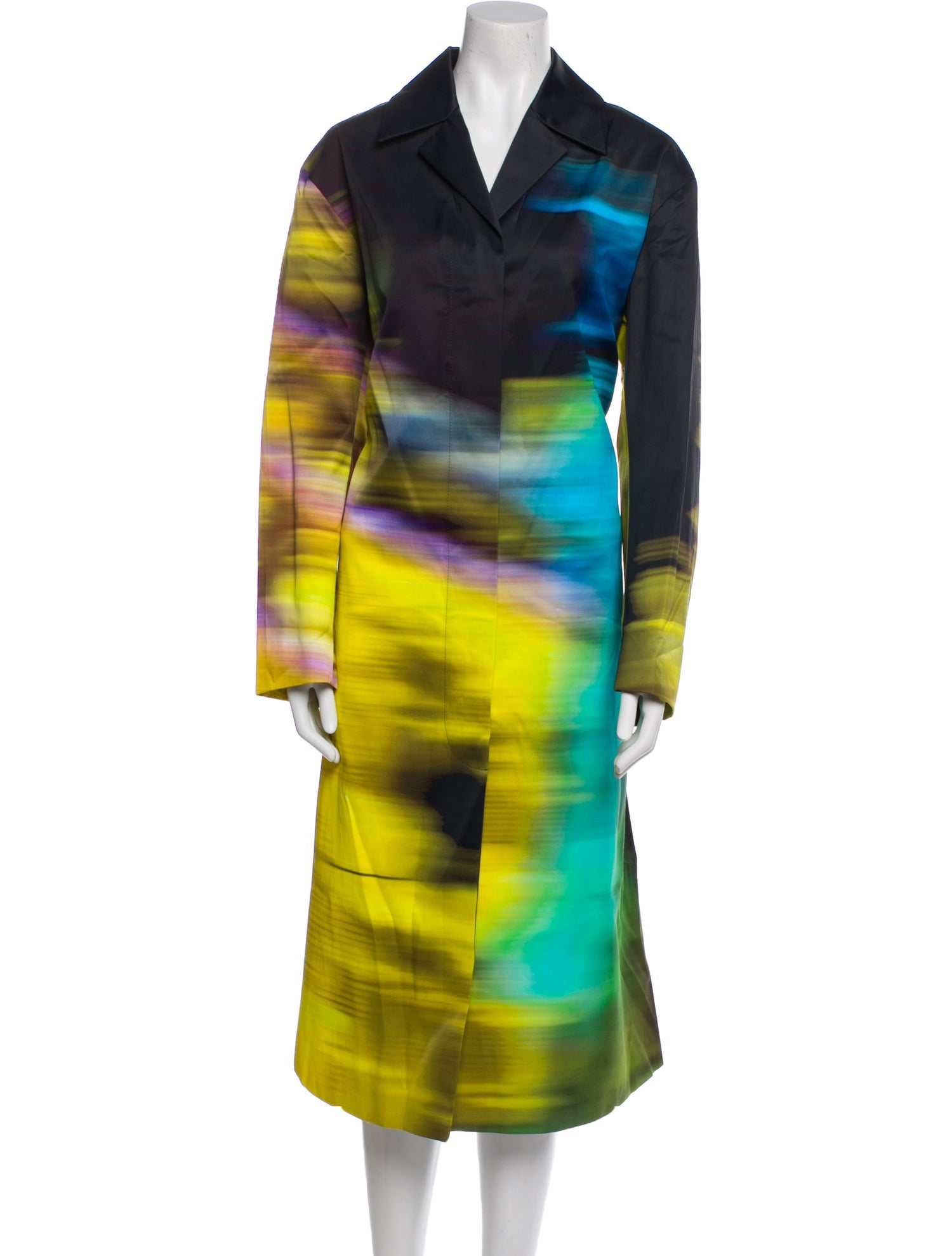 Dries Van Noten Tie-Dye Print Trench Coat