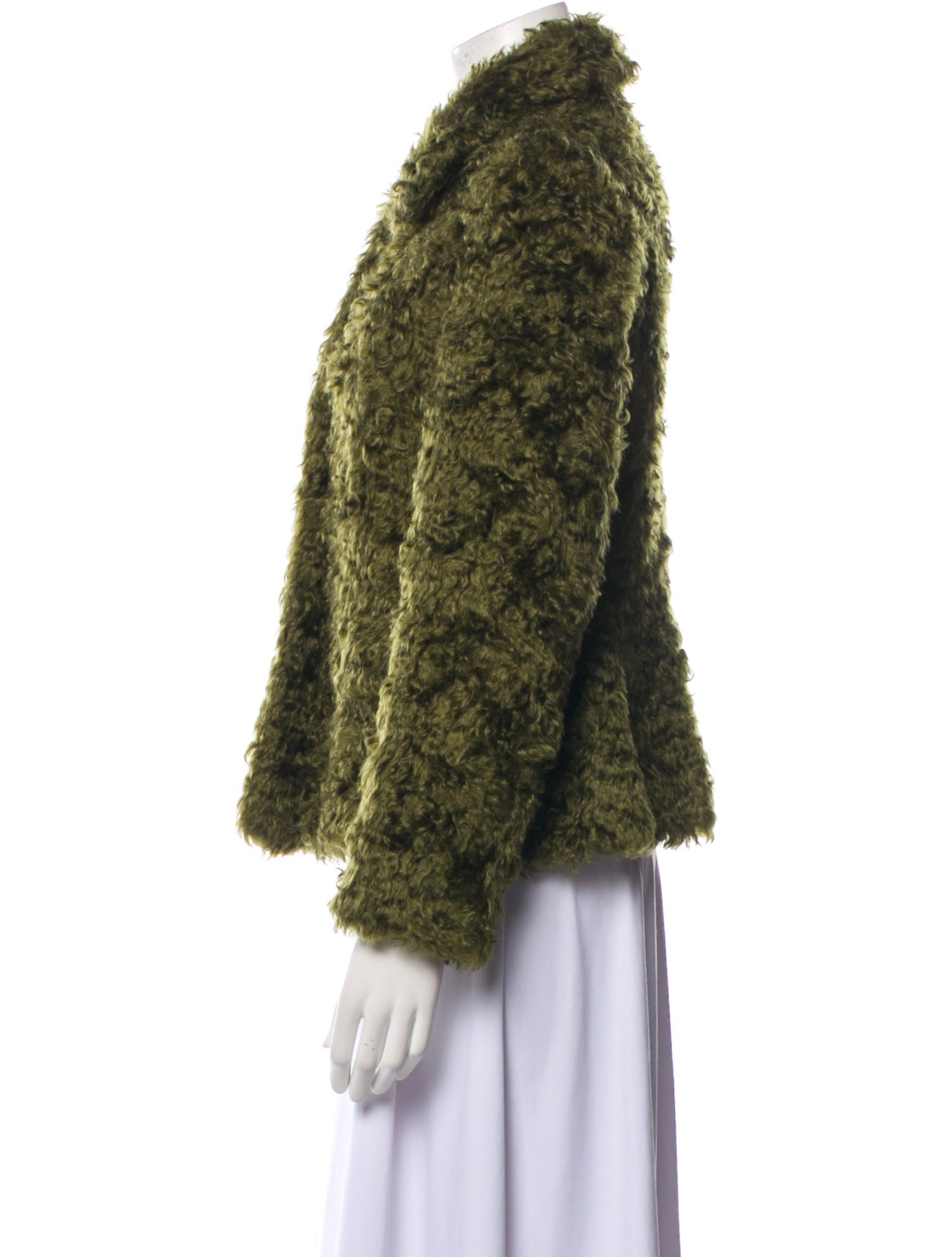 Dries Van Noten Mohair Faux Fur Jacket