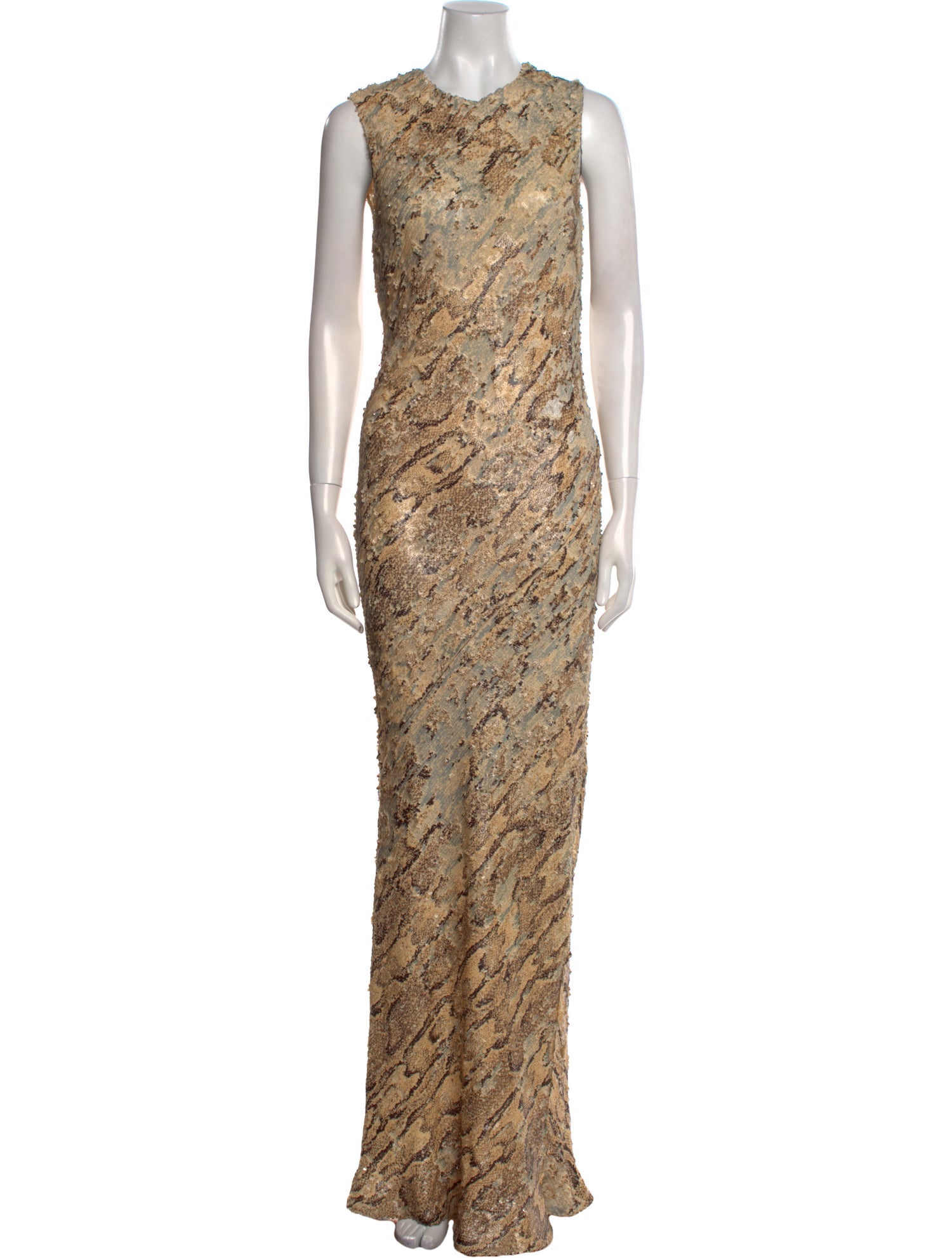Dries Van Noten Animal Print Long Dress