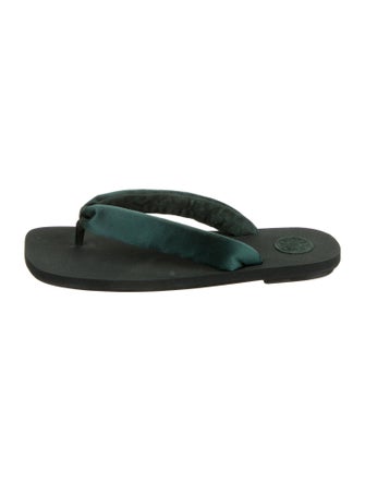 Dries Van Noten Satin Flip Flops