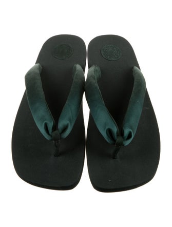 Dries Van Noten Satin Flip Flops