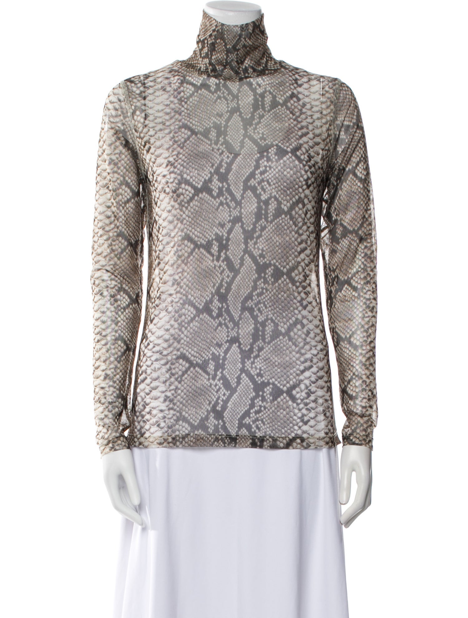 Dries Van Noten Nylon Animal Print Blouse