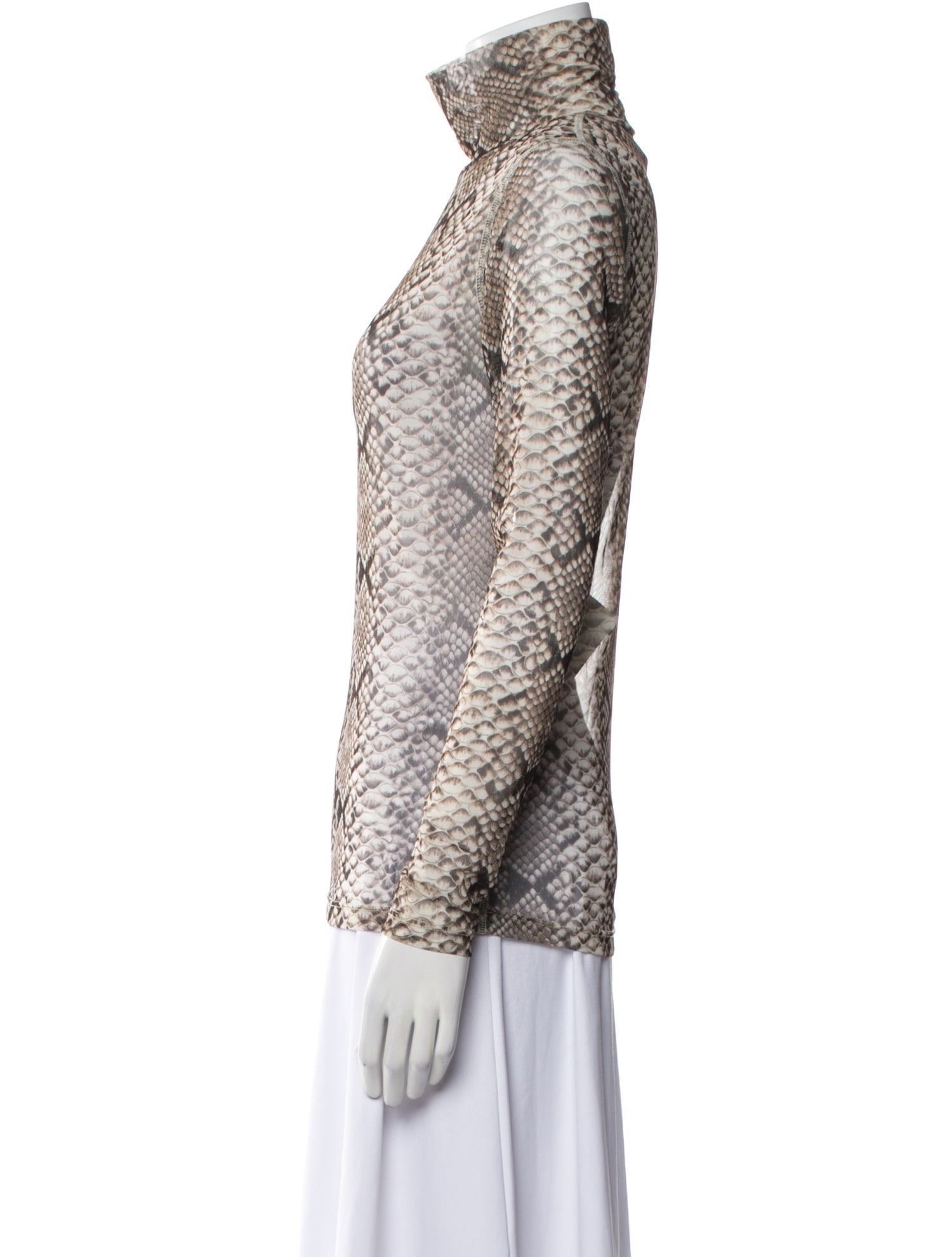 Dries Van Noten Nylon Animal Print Blouse