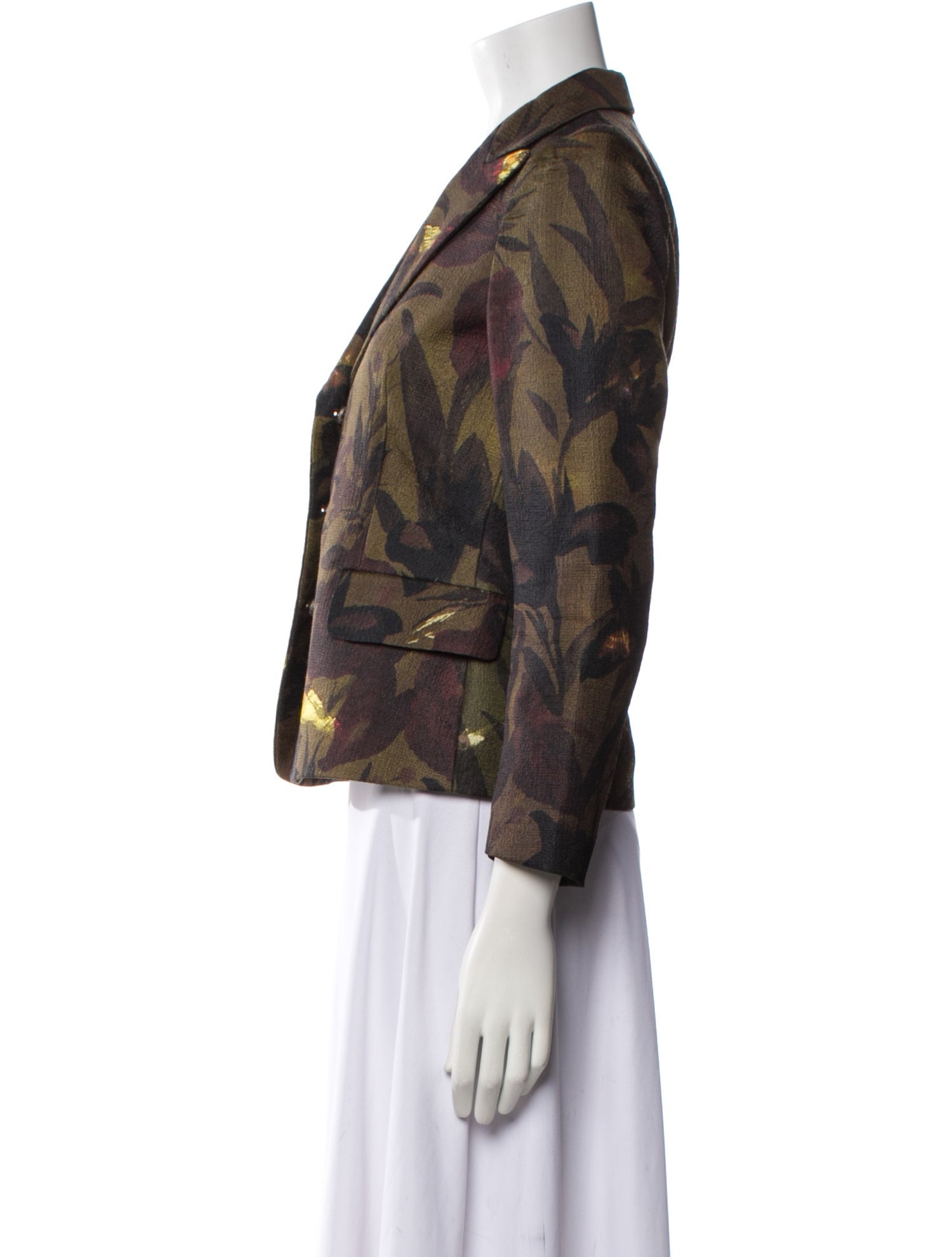 Dries Van Noten Wool Printed Blazer