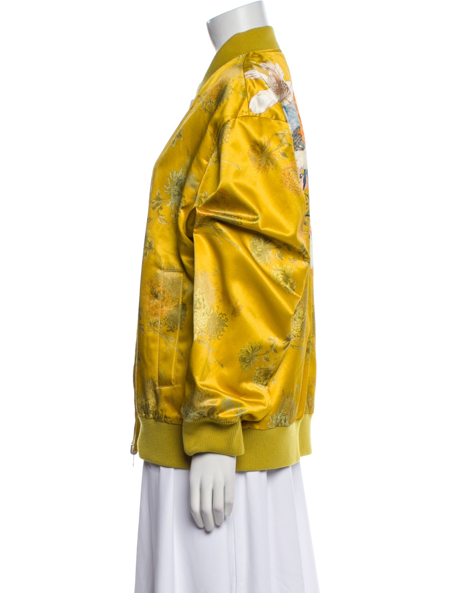 Dries Van Noten Floral Print Bomber Jacket