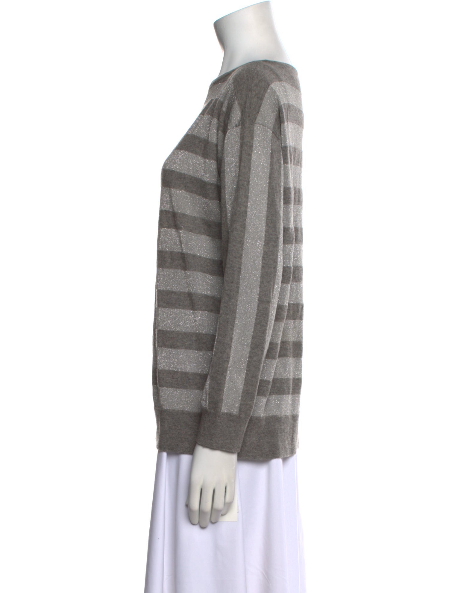 Dries Van Noten Striped Bateau Neckline Top