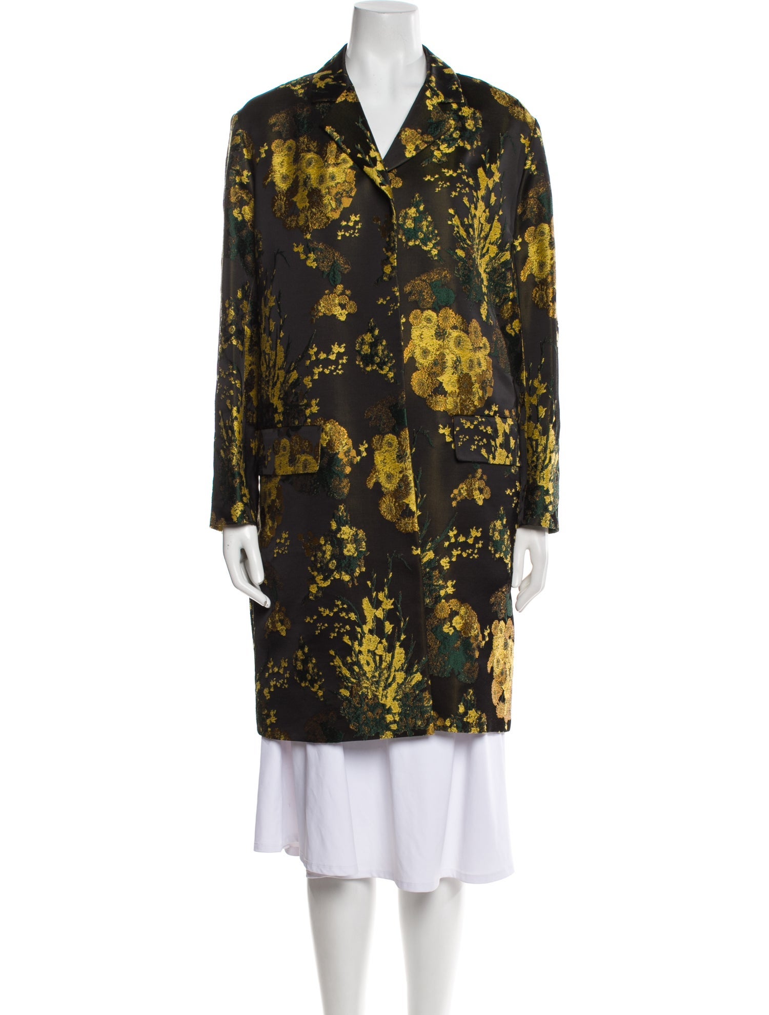 Dries Van Noten Floral Print Coat