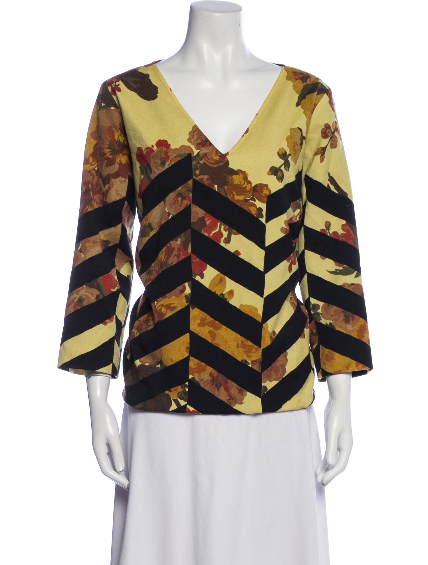 Dries Van Noten Wool Printed Blouse