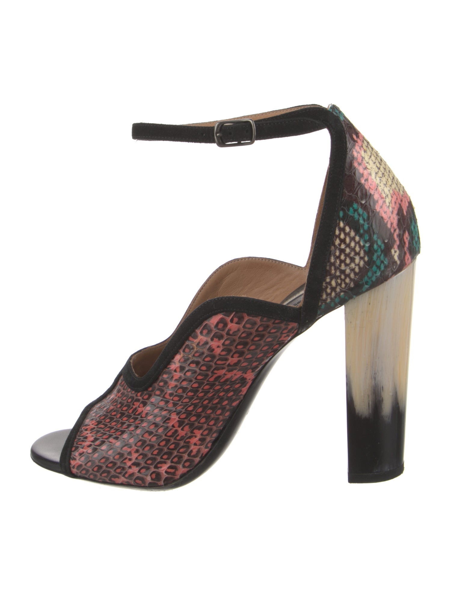 Dries Van Noten Snakeskin Animal Print D'Orsay Pumps