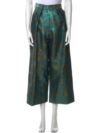 Dries Van Noten Printed Wide Leg Pants