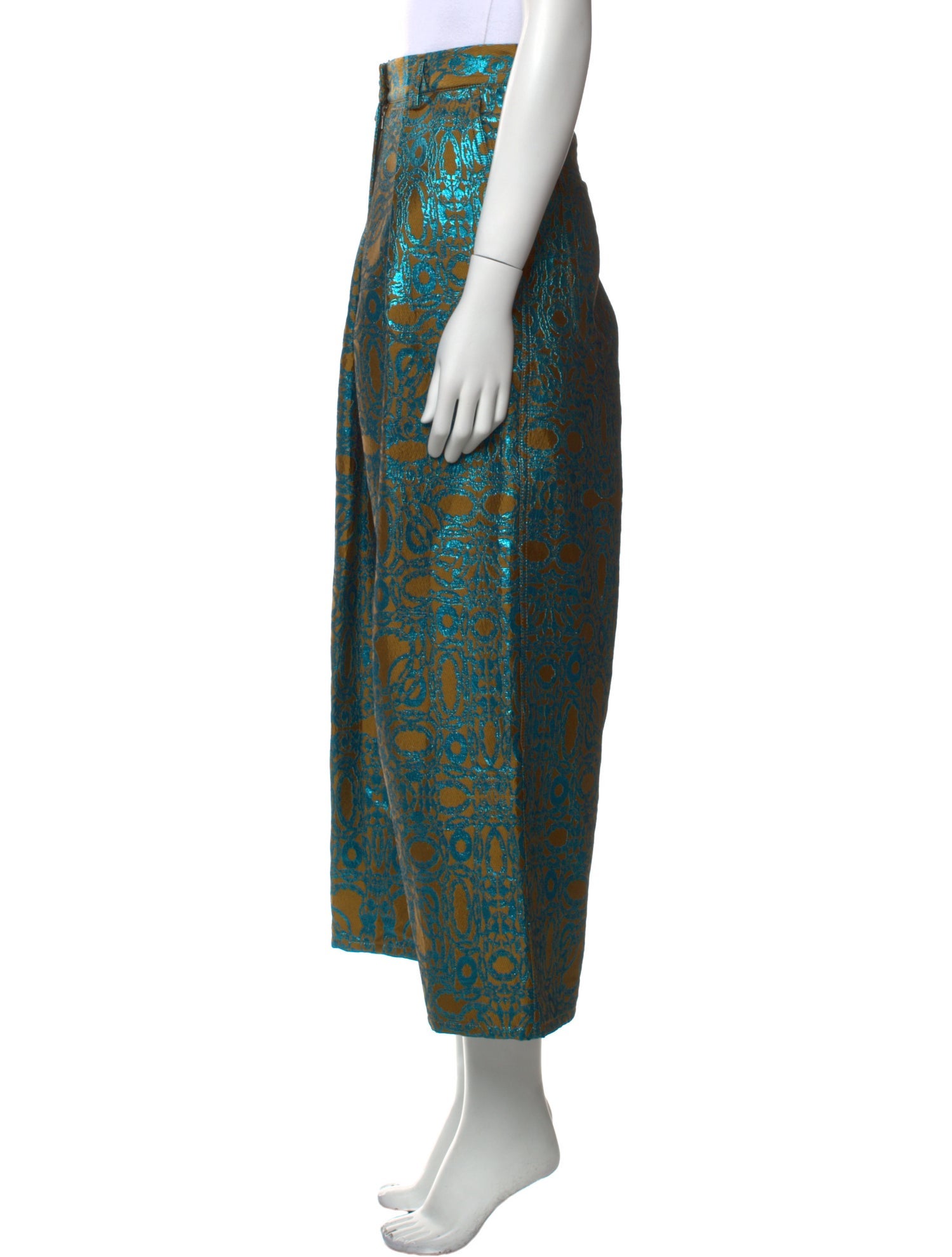 Dries Van Noten Printed Wide Leg Pants