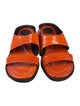 Dries Van Noten Leather Printed Slides