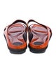 Dries Van Noten Leather Printed Slides
