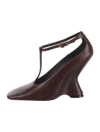 Dries Van Noten Leather T-Strap Pumps