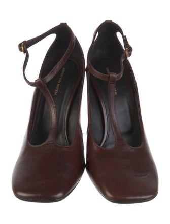 Dries Van Noten Leather T-Strap Pumps