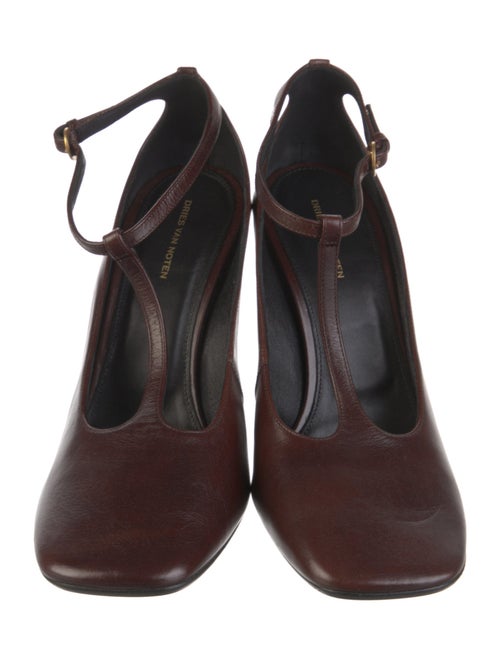 Dries Van Noten Leather T-Strap Pumps