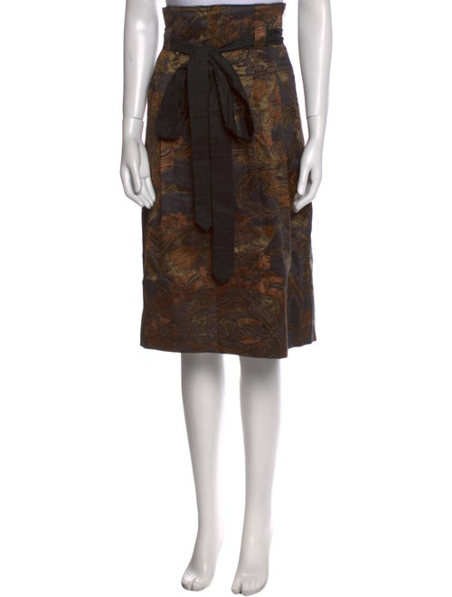 Dries Van Noten Linen Knee-Length Skirt