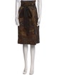 Dries Van Noten Linen Knee-Length Skirt