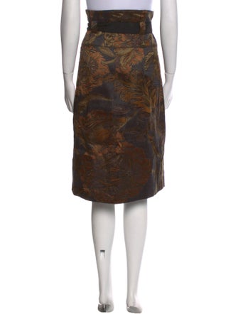 Dries Van Noten Linen Knee-Length Skirt