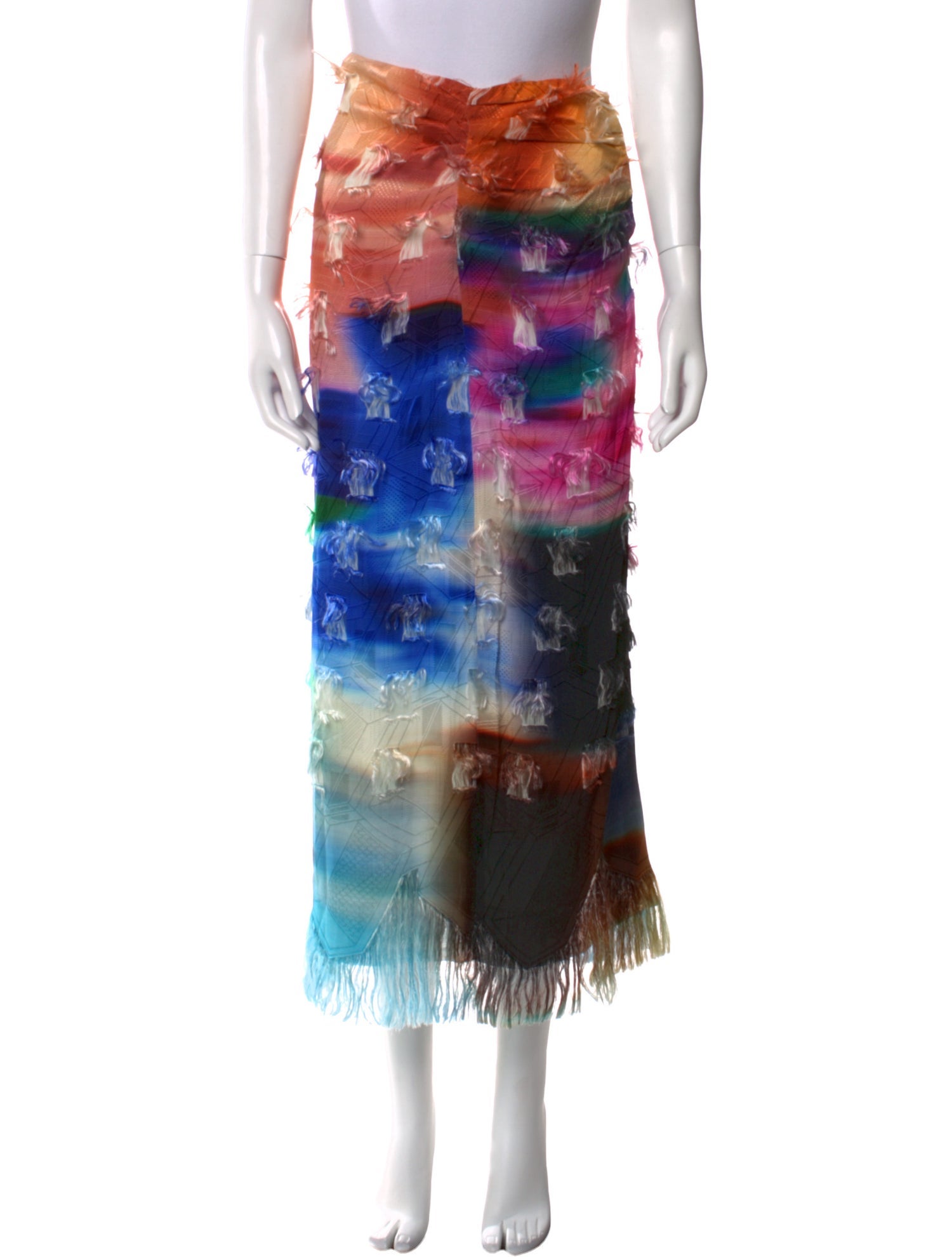 Dries Van Noten Printed Midi Length Skirt