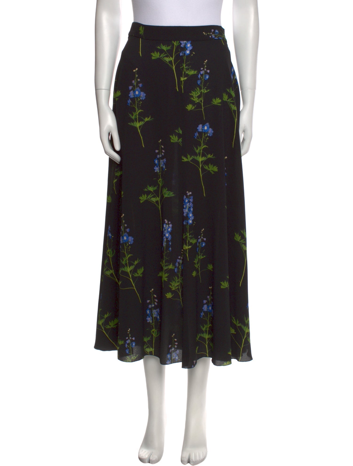 Dries Van Noten Floral Print Midi Length Skirt