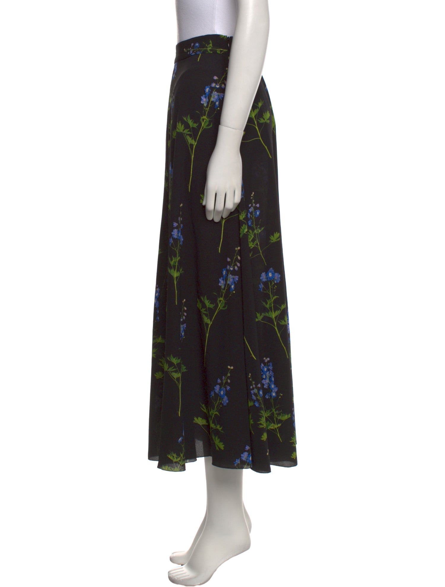 Dries Van Noten Floral Print Midi Length Skirt