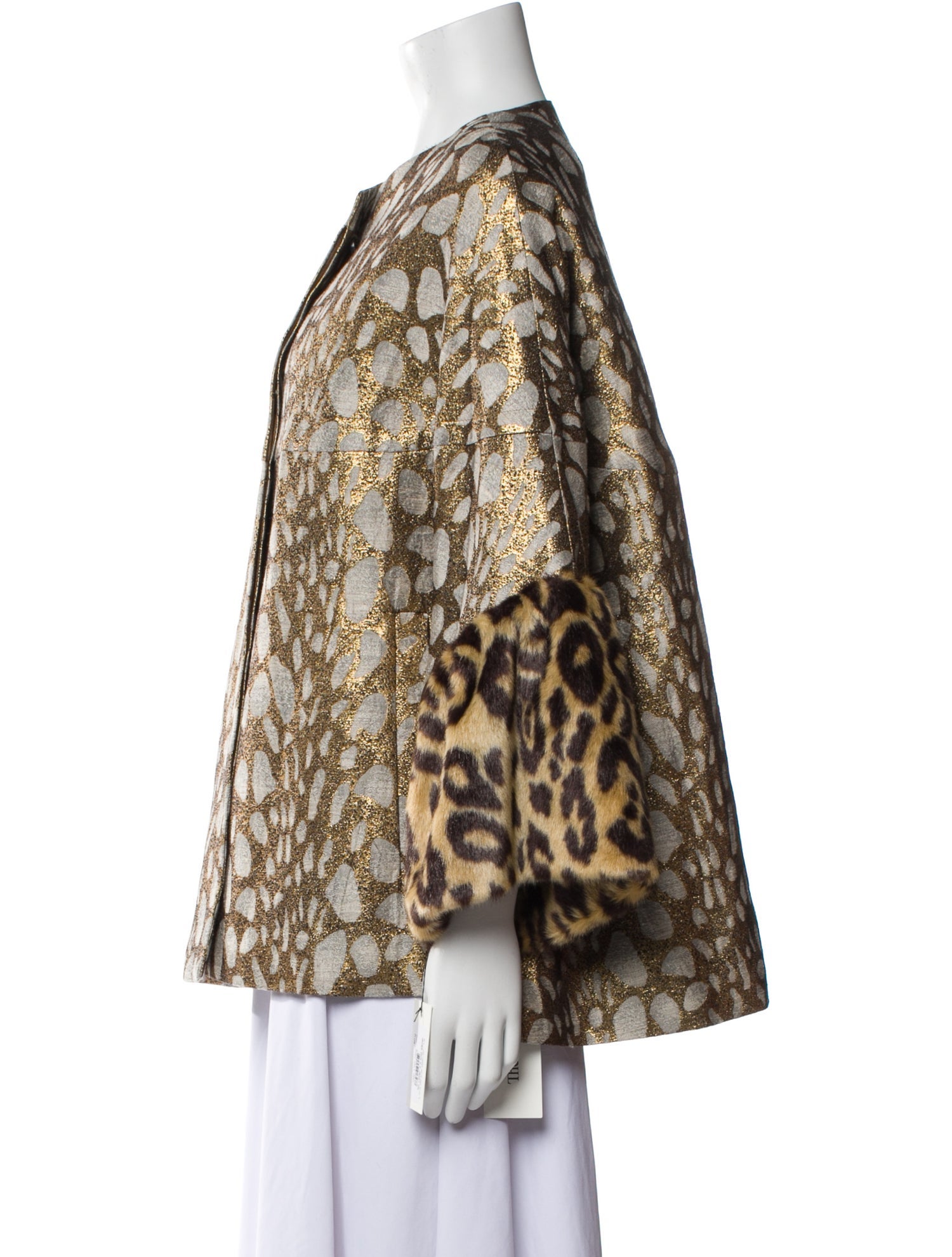 Dries Van Noten Linen Animal Print Coat
