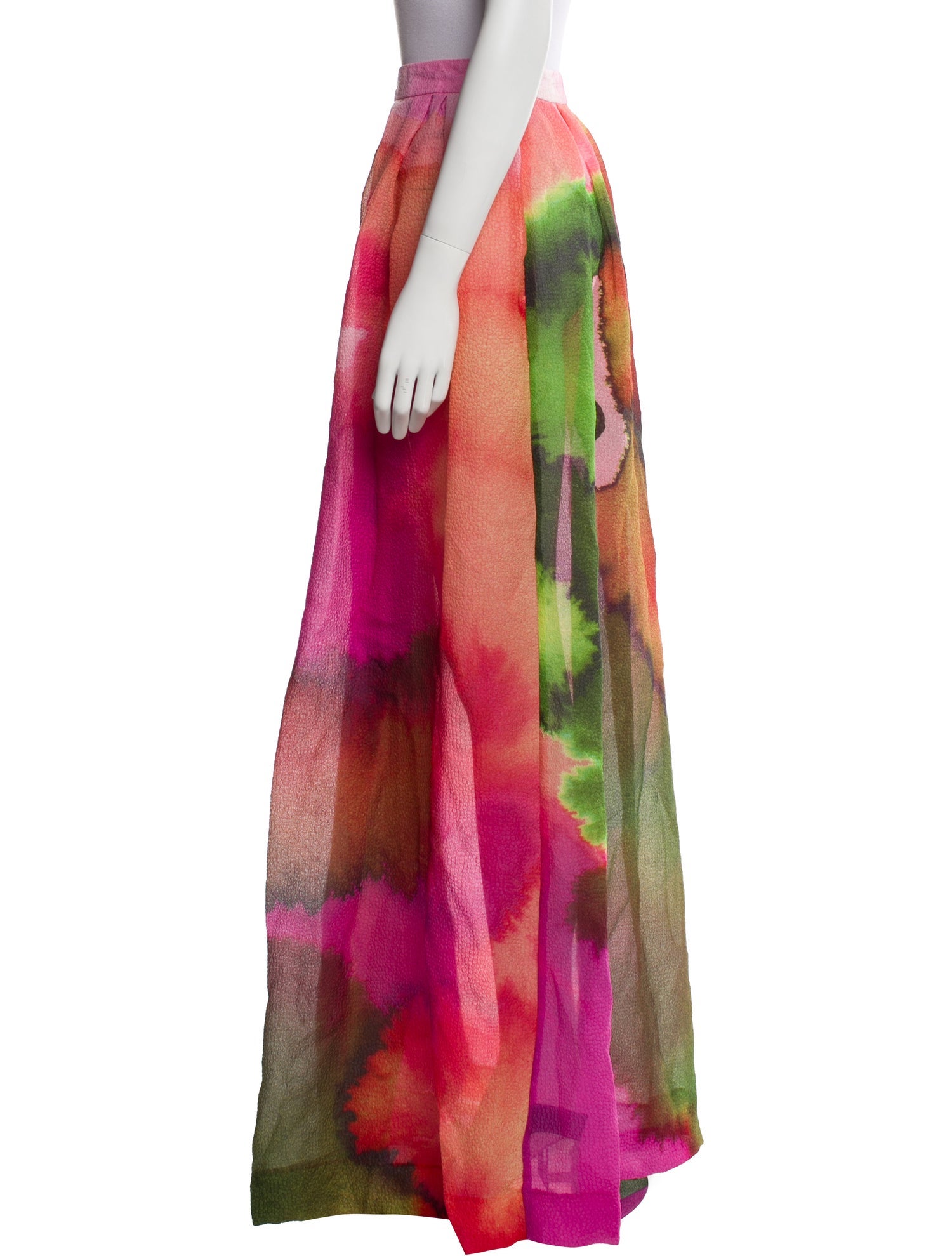 Dries Van Noten Silk Long Skirt