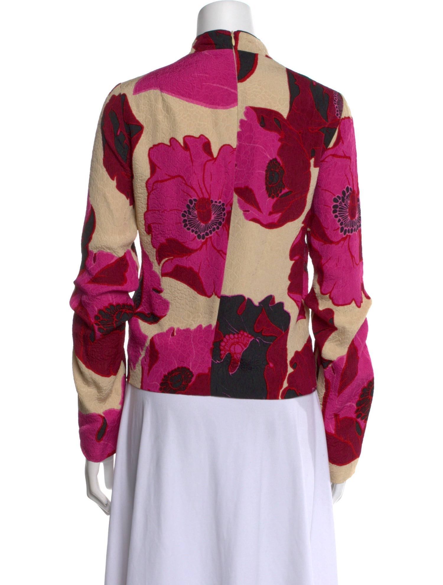 Dries Van Noten Floral Print Mock Neck Sweatshirt