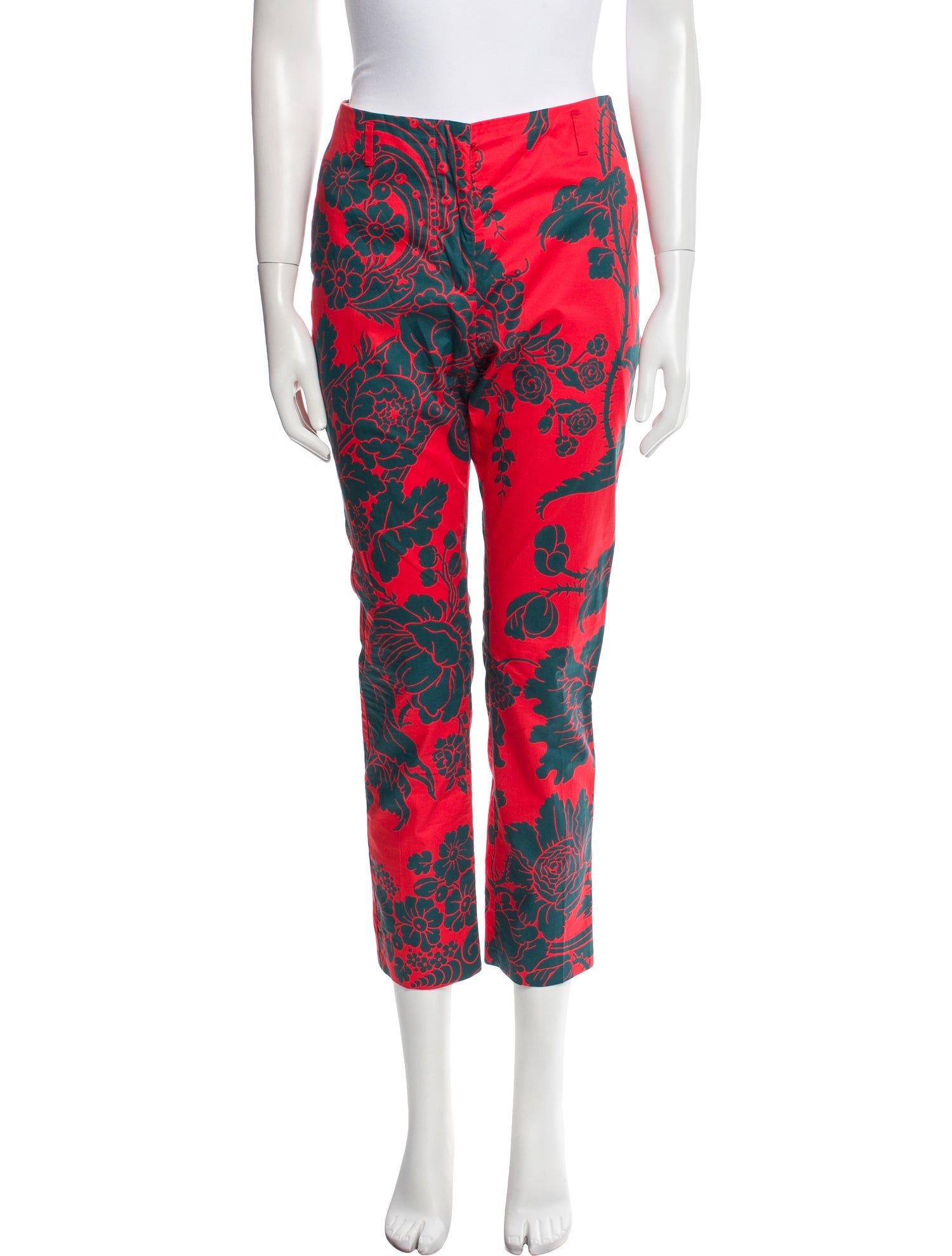 Dries Van Noten Printed Straight Leg Pants