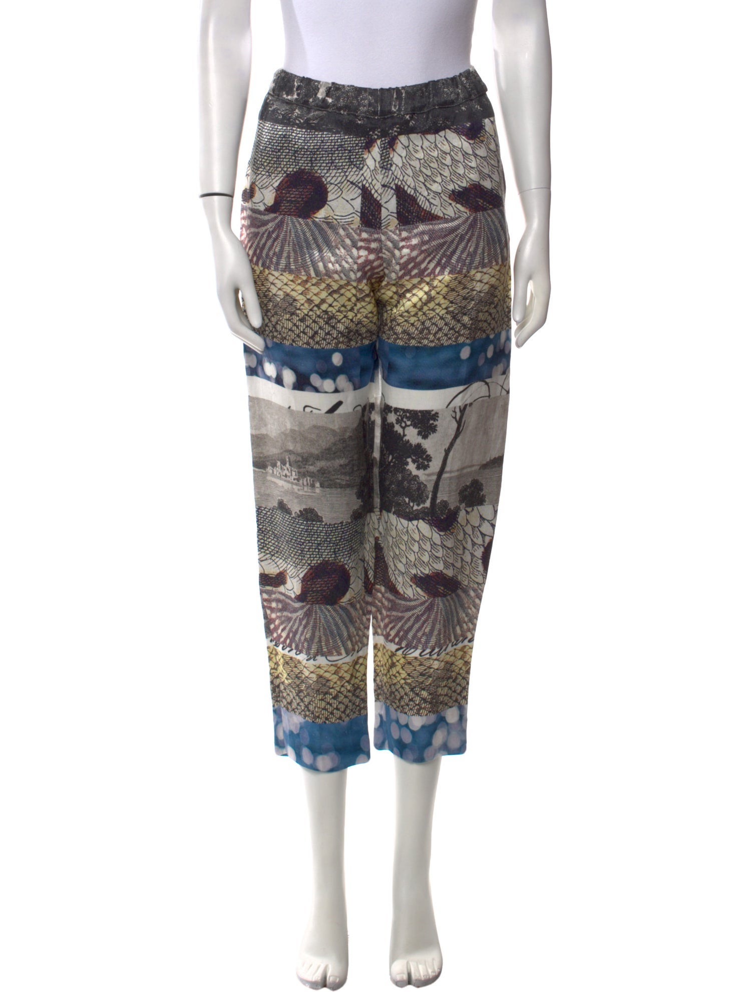 Dries Van Noten Linen Straight Leg Pants