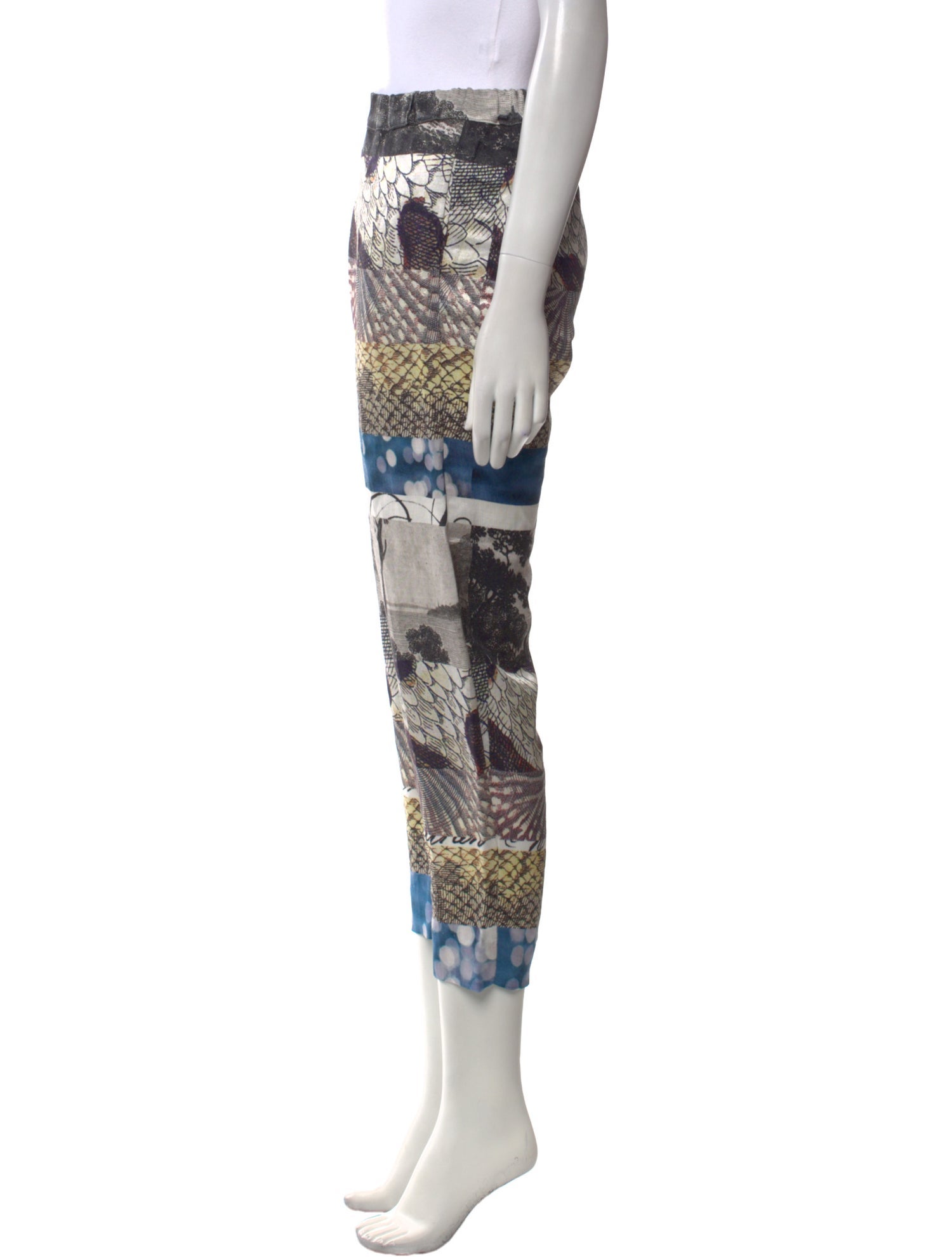 Dries Van Noten Linen Straight Leg Pants