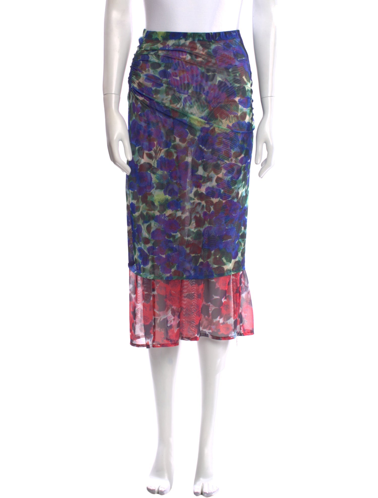 Dries Van Noten Printed Midi Length Skirt