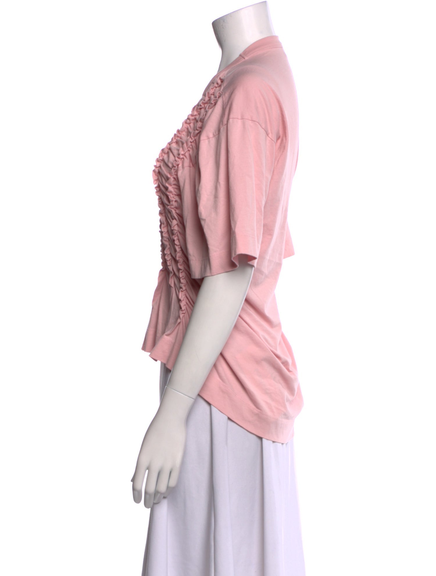 Dries Van Noten Crew Neck Short Sleeve Crop Top