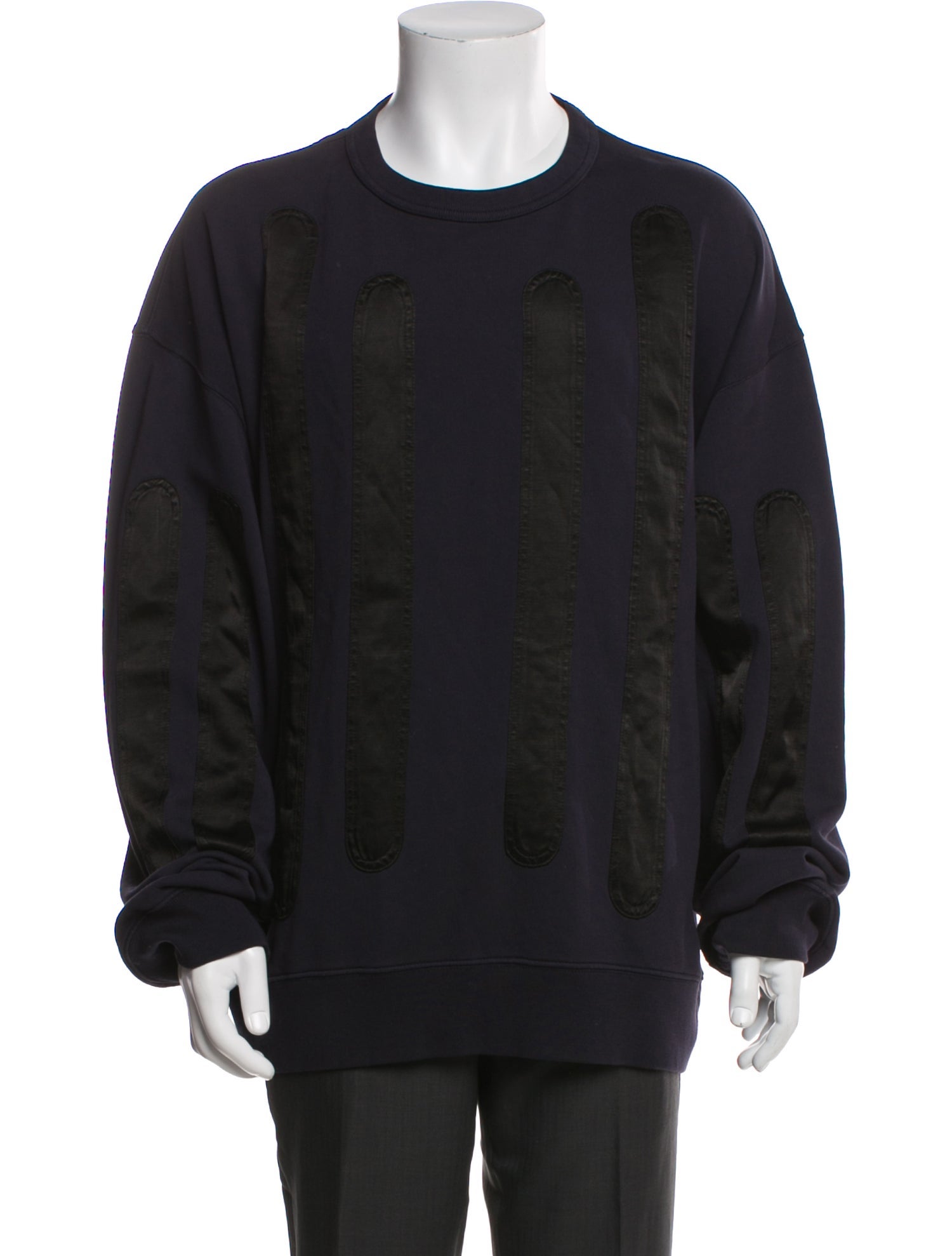 Dries Van Noten Colorblock Pattern Crew Neck Sweatshirt