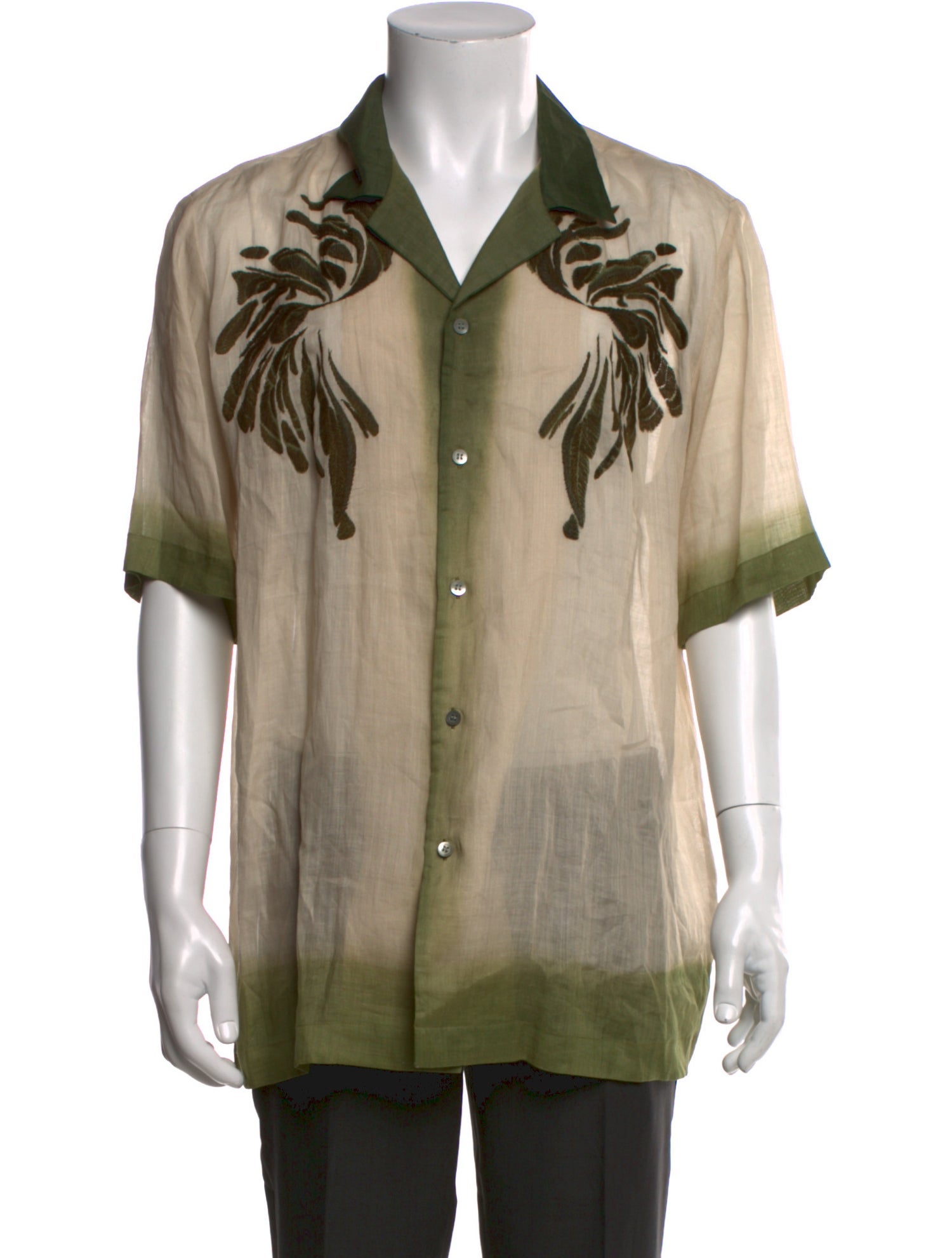 Dries Van Noten Printed Short Sleeve Shirt