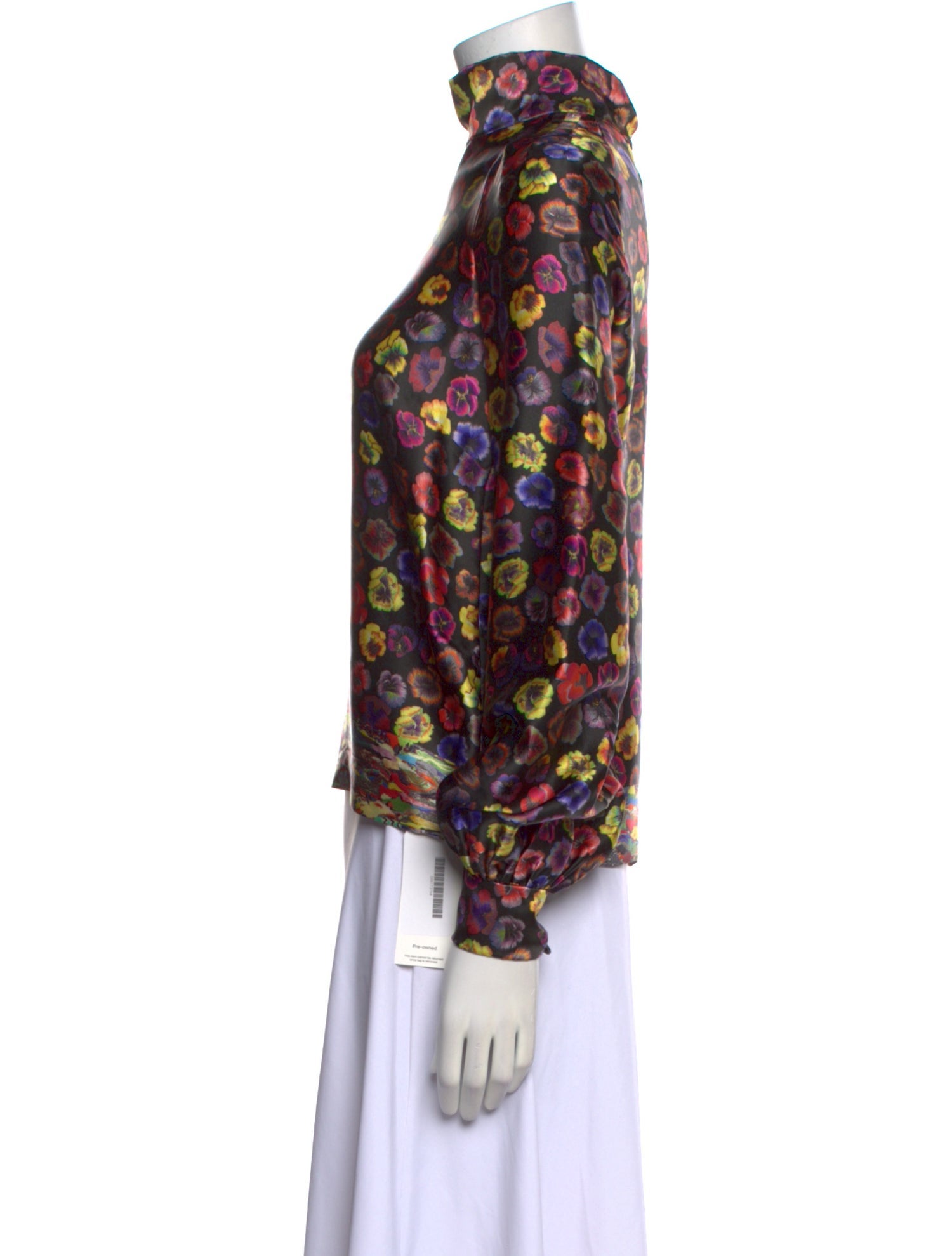 Dries Van Noten Silk Floral Print Blouse