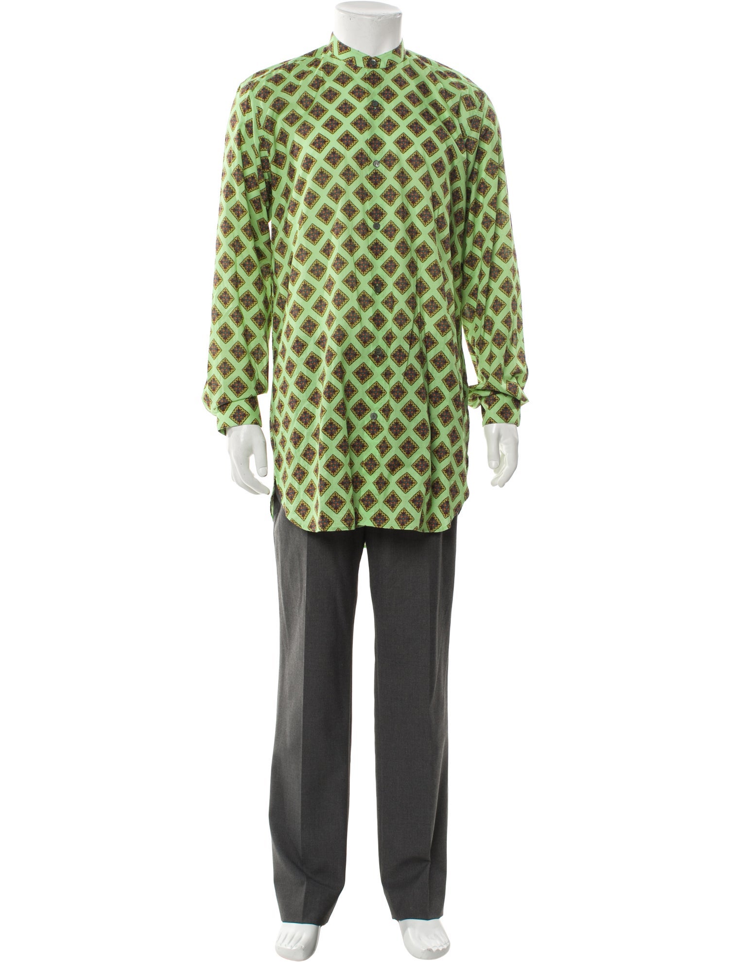 Dries Van Noten Plaid Print Long Sleeve Shirt w/ Tags