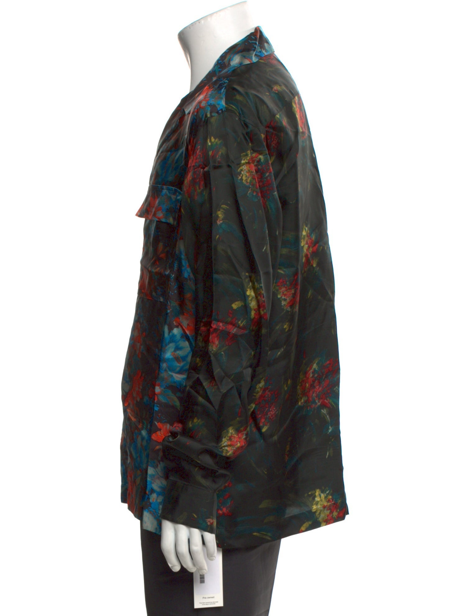 Dries Van Noten Floral Print Long Sleeve Shirt